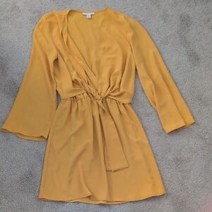 Topshop Yellow Mini Dress
